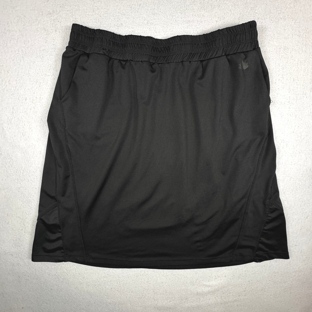 Snoga Black Athletic Skirt Womens 1X Plus Size Activewear Tennis Golf Pockets